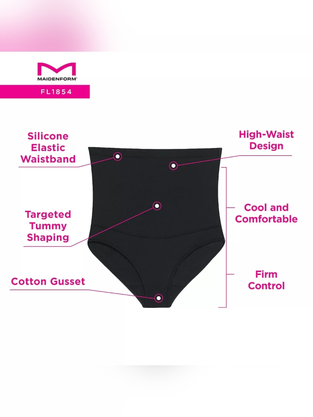 Maidenform 4XL Firm Control High Waist Brief Shapewear - Picture 4 of 11